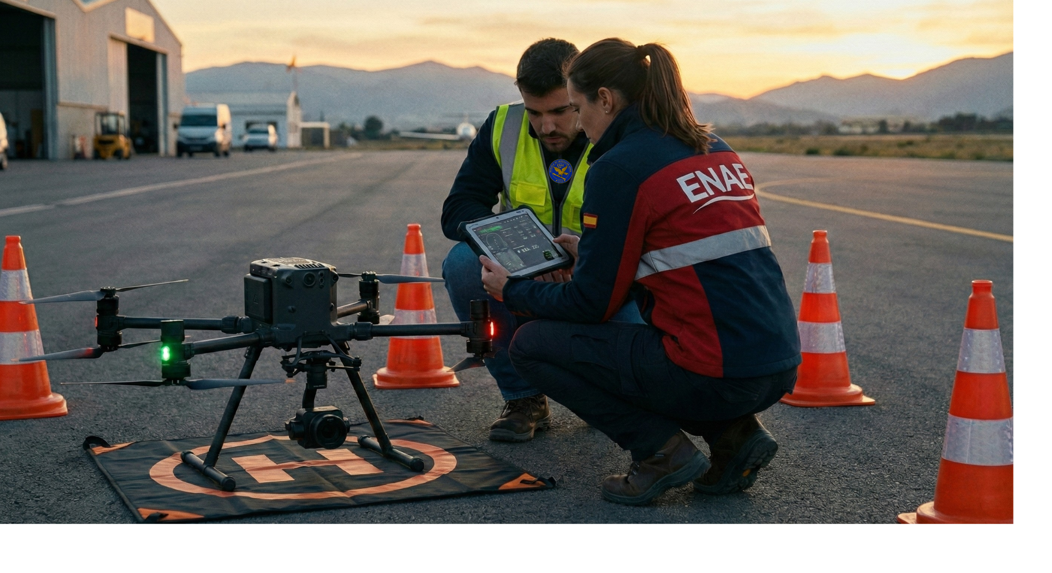 Instructores ENAE en entrenamiento práctico con drones